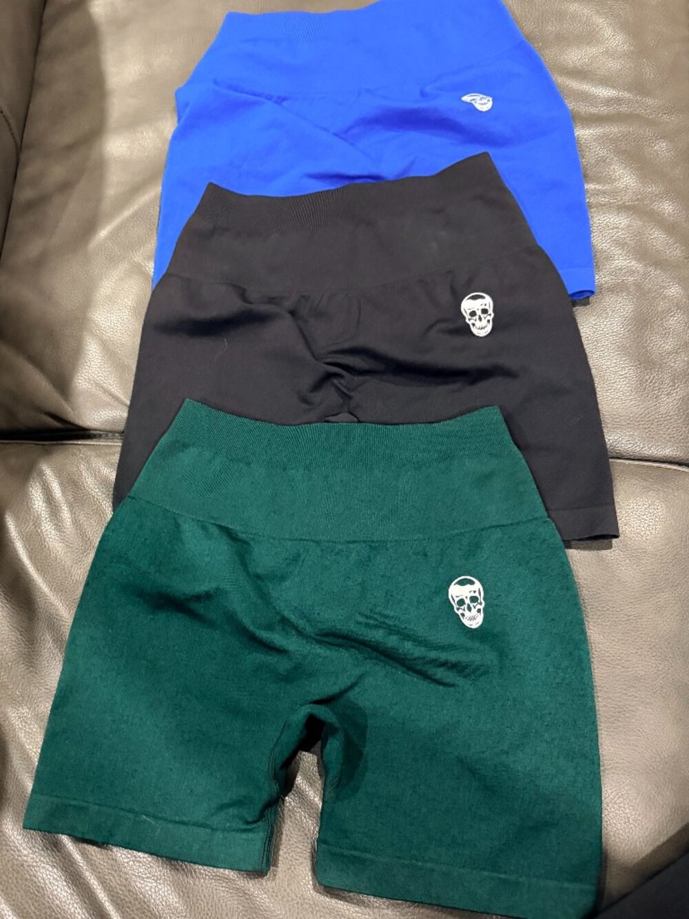 Share Gymreapers Infinity Seamless Shorts 3-Pack Womens XS NWT Blue Black Gree